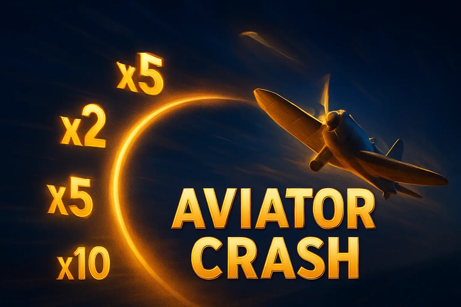 Банер за Aviator crash игра с самолет и светеща крива множители